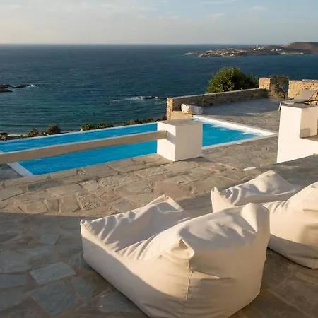 Villa Platinum Paros 3 Bedroom Amazing Sea Views Private Infinity Pool Access Parikia Parasporos